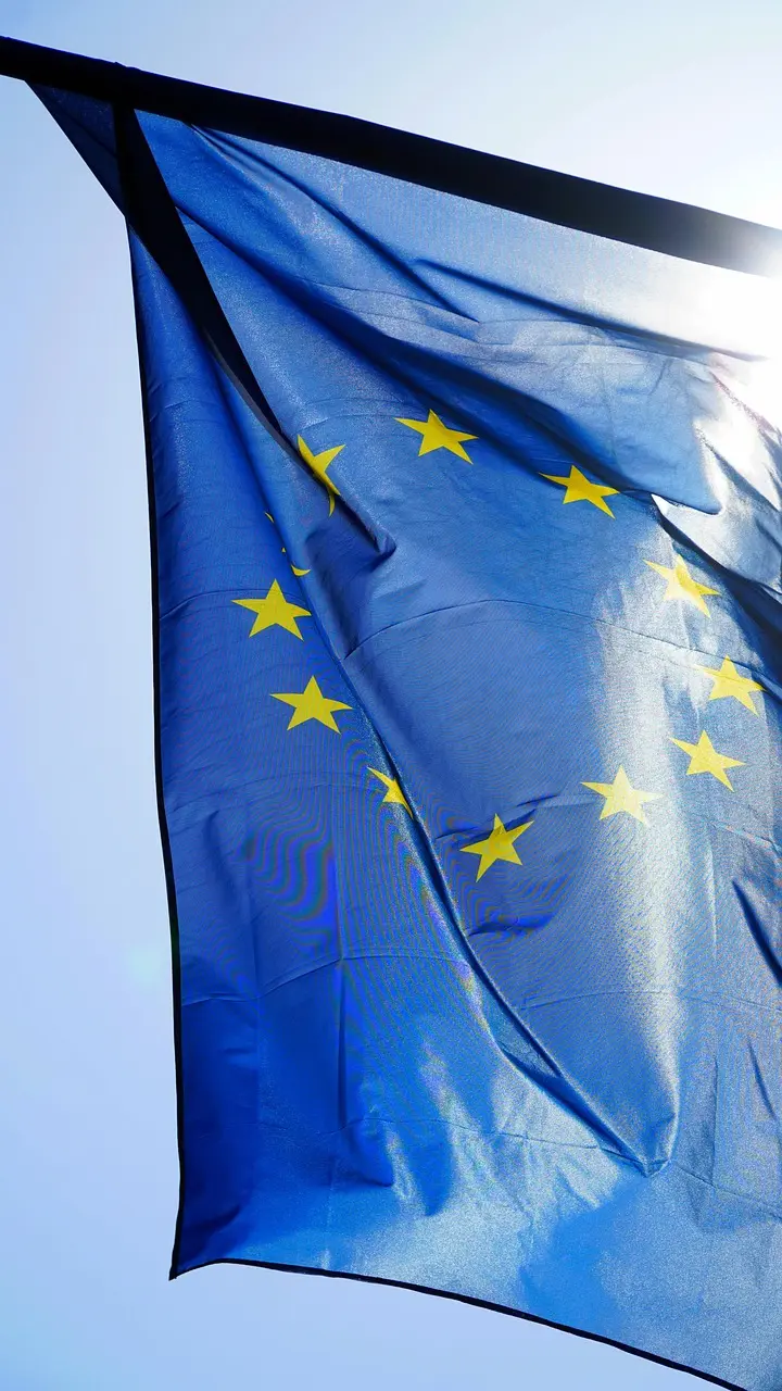 Suomalaisia EU-lippuja ja -symboliikkaa esittelevä kuva.