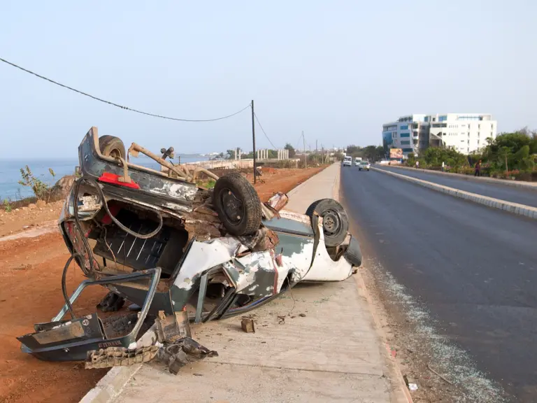 Bad one - auto wreck in Dakar Senegal, 2011