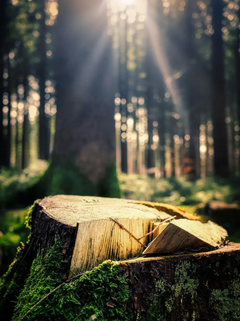 Metsäteollisuuden työntekijöitä työskentelemässä metsäkoneiden parissa.